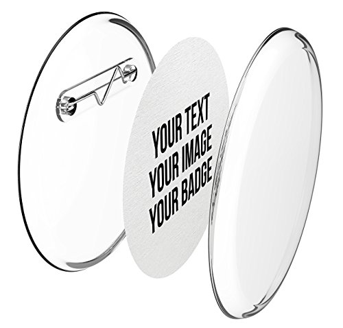 Buttons 56mm selber machen ohne Buttonmaschine (10 Stück) – Ansteckbuttons Set mit Nadel-Pins und A4-Buttonpapier von mia mai Buttons