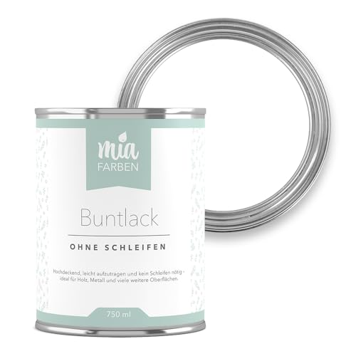 miafarben Buntlack ohne schleifen 2,5L, Möbelfarbe, Möbellack für Holz, Metall, Kunststoff (Traumhaftes Weiss) von miafarben