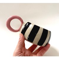 Keramiktasse Mit Henkel, Keramiktasse, Kaffeetasse, Getöpferte Tasse, Henkeltasse von miakkeramik