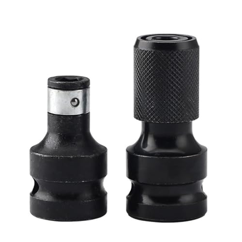 2 Stück Schlagschrauber Bit Adapter, 1/2 Auf 1/4 Zoll, Stecknuss Adapter Schlagschrauber Zubehör Für Schlagratschenschlüssel Schraubendreher Bit-Halter von miaomiao