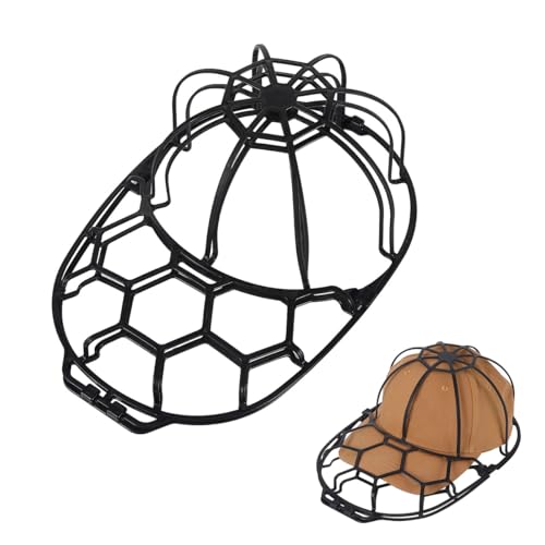 miaomiao Cap Waschmaschinen Form, Cap Washer, Basecap Waschgestell Hat Waschen, Kappe Waschschutz Halter für Erwachsene und Kinder (Schwarz) von miaomiao