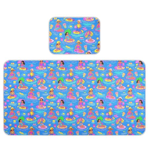 Kühlende Baby-Matratze, waschbar, 71,1 x 132,1 cm, saugfähig, blau, Strandparty, Cartoon, Sommerbett für Babys und Kleinkinder Kühlende Baby-Matratze, waschbar, 71,1 x 132,1 cm, saugfähig, blau, Strandparty, Cartoon, Sommerbett für Babys und Kleinkinder von miaozhen