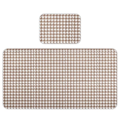 Kühlende Babybett-Matratze, 71,1 x 132,1 cm, atmungsaktiv, klassisch, braun-weiß, Hahnentrittmuster, Khaki-Pads für Betten für Babys und Kleinkinder Kühlende Babybett-Matratze, 71,1 x 132,1 cm, atmungsaktiv, klassisch, braun-weiß, Hahnentrittmuster, Khaki-Pads für Betten für Babys und Kleinkinder von miaozhen