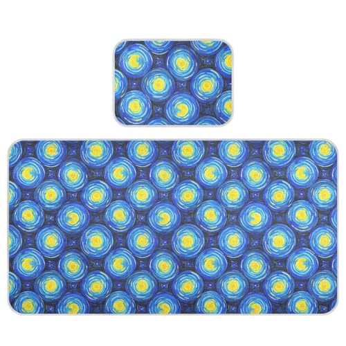 Kühlende Babybett-Matratze, 71,1 x 132,1 cm, wiederverwendbar, blau-gelbe Himmelsunterlagen für Kinder für Babys und Kleinkinder Kühlende Babybett-Matratze, 71,1 x 132,1 cm, wiederverwendbar, blau-gelbe Himmelsunterlagen für Kinder für Babys und Kleinkinder von miaozhen