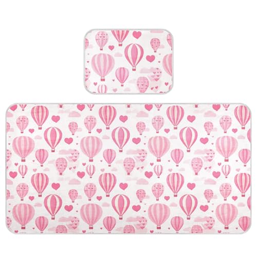 Kühlende Babymatratze, 71,1 x 132,1 cm, waschbar, Hot Balloon Hot Pink, Valentinstags-Matratzenauflage für Babys und Kleinkinder Kühlende Babymatratze, 71,1 x 132,1 cm, waschbar, Hot Balloon Hot Pink, Valentinstags-Matratzenauflage für Babys und Kleinkinder von miaozhen