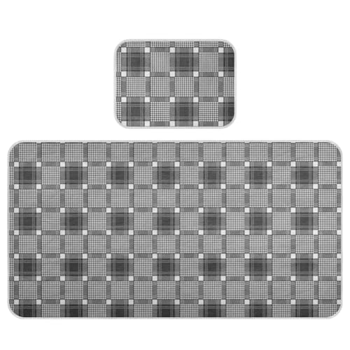 Kühlende Matratze für Baby/Kleinkind, 71,1 x 132,1 cm, ultraweich, gestreift, kariert, Hahnentrittmuster, schwarz-weiß, Pads für Bett, waschbar für Babys und Kleinkinder Kühlende Matratze für Baby/Kleinkind, 71,1 x 132,1 cm, ultraweich, gestreift, kariert, Hahnentrittmuster, schwarz-weiß, Pads für Bett, waschbar für Babys und Kleinkinder von miaozhen