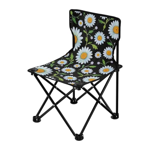 Lovely Daisy Floral White Black Packable Camping Chairs Lightweight Ice Fishing Chairs for Adults Includes Carry Bag Lovely Daisy Floral White Black Packable Camping Chairs Lightweight Ice Fishing Chairs for Adults Includes Carry Bag von miaozhen