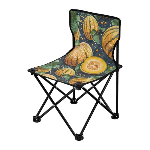 Melons Cantaloupe Honeydew Orange Grün Tragbarer Ultraleichter Campingstuhl Leichter Rucksack Stühle für Erwachsene mit Tragetasche von miaozhen