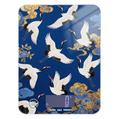 Tragbare Küchenwaage für Lebensmittel, 5 kg/5 g, blau und goldfarben, japanischer Wolkenkranich, Gewichtswaage mit 4 Einheiten für Espresso, Espresso, Seife, Batterien nicht im Lieferumfang enthalten Tragbare Küchenwaage für Lebensmittel, 5 kg/5 g, blau und goldfarben, japanischer Wolkenkranich, Gewichtswaage mit 4 Einheiten für Espresso, Espresso, Seife, Batterien nicht im Lieferumfang enthalten von miaozhen