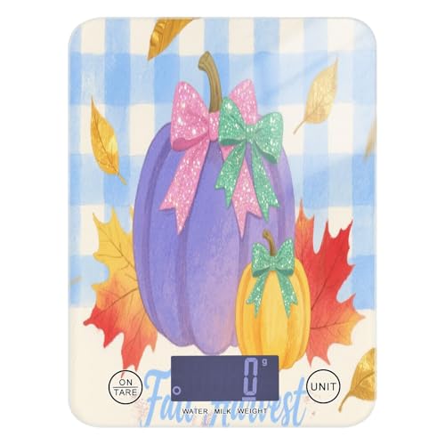 Tragbare digitale Lebensmittelwaage, 5 kg/5 g, Hello Fall Autumn Pumpkin Checkered Plaid Blue Digital Scale Kochen mit 4 Einheiten zum Braten von Seife Herstellung Espresso (Batterien nicht im Tragbare digitale Lebensmittelwaage, 5 kg/5 g, Hello Fall Autumn Pumpkin Checkered Plaid Blue Digital Scale Kochen mit 4 Einheiten zum Braten von Seife Herstellung Espresso (Batterien nicht im von miaozhen