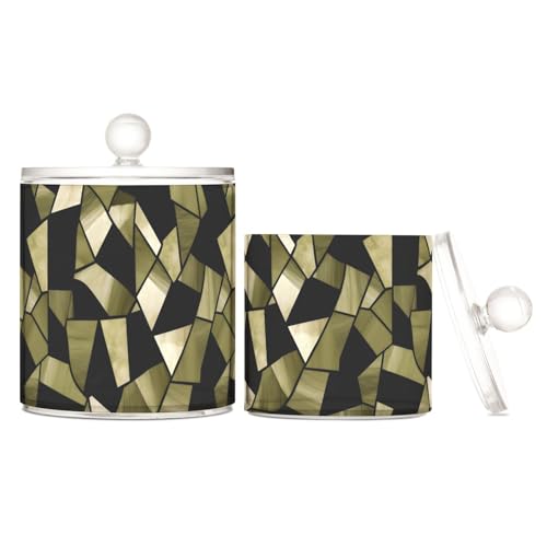 miaozhen Aufbewahrungsboxen aus Buntglas, modern, transparent, Kunststoff, mit Deckel, Kommode, Essentials, dekorative Zahnseide-Aufbewahrungsdose für Wattestäbchen, Wattepads, Zahnseide-Picker miaozhen Aufbewahrungsboxen aus Buntglas, modern, transparent, Kunststoff, mit Deckel, Kommode, Essentials, dekorative Zahnseide-Aufbewahrungsdose für Wattestäbchen, Wattepads, Zahnseide-Picker von miaozhen