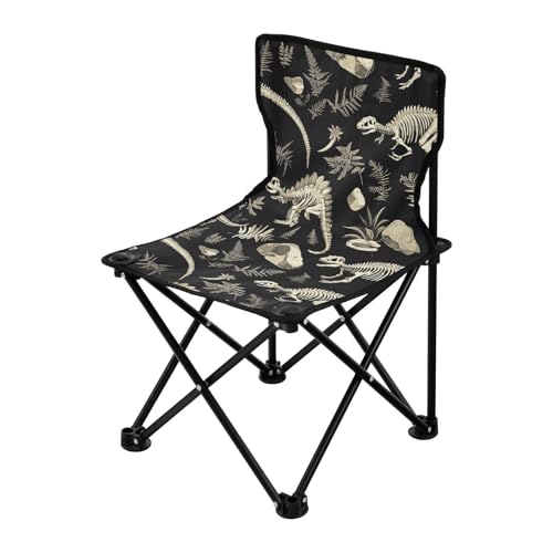miaozhen Dinosaurier Skelett Dunkelschwarz Tragbarer Campingstuhl Ultraleicht Jagdstühle Tragbar Inklusive Tragetasche miaozhen Dinosaurier Skelett Dunkelschwarz Tragbarer Campingstuhl Ultraleicht Jagdstühle Tragbar Inklusive Tragetasche von miaozhen