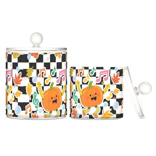 miaozhen Hello Fall Herbst Kürbis kariert kariert transparent Kunststoff Süßigkeiten Organizer Aufbewahrung mit Deckel Kommode Essentials dekorativer Aufbewahrungsbehälter für Wattestäbchen, Wattepads miaozhen Hello Fall Herbst Kürbis kariert kariert transparent Kunststoff Süßigkeiten Organizer Aufbewahrung mit Deckel Kommode Essentials dekorativer Aufbewahrungsbehälter für Wattestäbchen, Wattepads von miaozhen