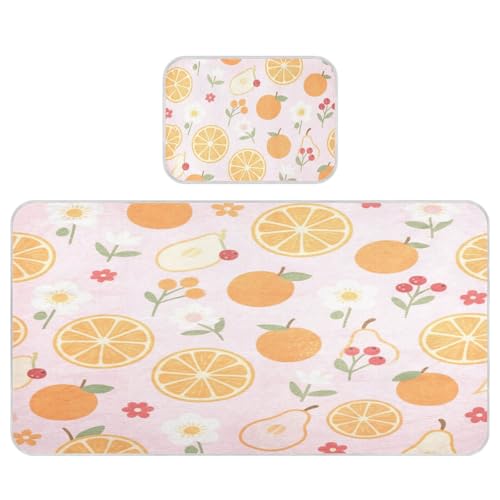 miaozhen Kühlende Baby-Matratzenauflage für Kinderbett, 71,1 x 132,1 cm, wiederverwendbar, Rosa, Beere, Orange, Birne, Blumenmuster, für Babys und Kleinkinder miaozhen Kühlende Baby-Matratzenauflage für Kinderbett, 71,1 x 132,1 cm, wiederverwendbar, Rosa, Beere, Orange, Birne, Blumenmuster, für Babys und Kleinkinder von miaozhen