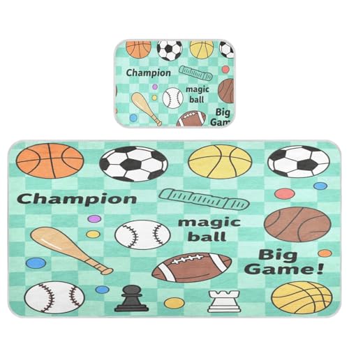 miaozhen Kühlende Babybett-Matratze, wasserdicht, 71,1 x 132,1 cm, saugfähig, Bälle, Ziel, Grün / Blau kariert, für Kinder, Erwachsene miaozhen Kühlende Babybett-Matratze, wasserdicht, 71,1 x 132,1 cm, saugfähig, Bälle, Ziel, Grün / Blau kariert, für Kinder, Erwachsene von miaozhen
