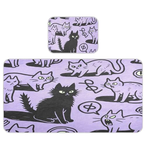 miaozhen Kühlende Babybett-Matratzenauflage, 71,1 x 132,1 cm, atmungsaktiv, violett, Angry Cat-Matratzenauflage für Kinder, Erwachsene miaozhen Kühlende Babybett-Matratzenauflage, 71,1 x 132,1 cm, atmungsaktiv, violett, Angry Cat-Matratzenauflage für Kinder, Erwachsene von miaozhen