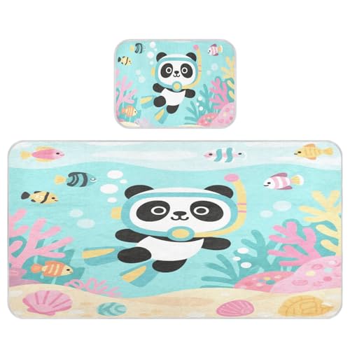 miaozhen Kühlende Matratze für Baby/Kleinkind, 71,1 x 132,1 cm, wiederverwendbar, niedlicher Panda-Cartoon, Tauchen, Grün, gepolstertes Kinderbett für Babys und Kleinkinder miaozhen Kühlende Matratze für Baby/Kleinkind, 71,1 x 132,1 cm, wiederverwendbar, niedlicher Panda-Cartoon, Tauchen, Grün, gepolstertes Kinderbett für Babys und Kleinkinder von miaozhen