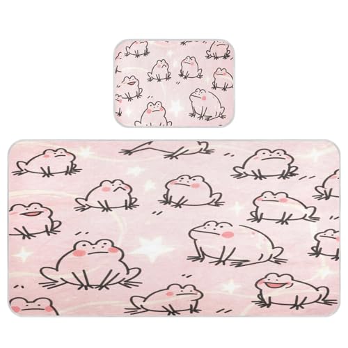 miaozhen Kühlender Matratzenschoner für Babybett, wasserdicht, 71,1 x 132,1 cm, saugfähig, niedlicher Pfirsichfrosch, für Erwachsene für Babys und Kleinkinder miaozhen Kühlender Matratzenschoner für Babybett, wasserdicht, 71,1 x 132,1 cm, saugfähig, niedlicher Pfirsichfrosch, für Erwachsene für Babys und Kleinkinder von miaozhen