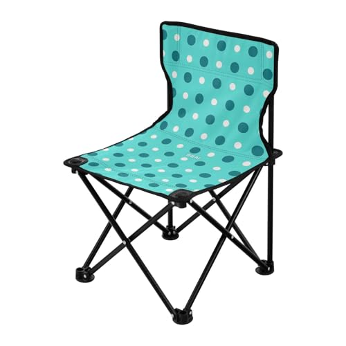 miaozhen Trendy Polka Dot Türkis Weiß Tragbarer Backpacking Campingstuhl Ultraleichter Klappstuhl inkl. Tragetasche miaozhen Trendy Polka Dot Türkis Weiß Tragbarer Backpacking Campingstuhl Ultraleichter Klappstuhl inkl. Tragetasche von miaozhen