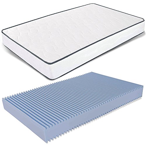 Französische Matratze 140 x 185 x 14 cm Orthopädisch mit Medizinprodukt, Platte aus Waterfoam milbendicht und Futter aus Atmungsaktiv, Matratze außerhalb Maßnahme aus Polyurethan für Bett der von miasuite i sogni italiani