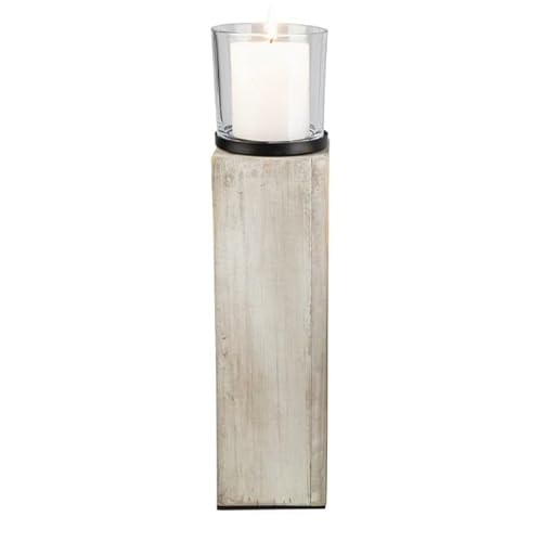 Windlichtsäule braun/klar - ca. 10 x 10 x 43 cm Windlichtsäule braun/klar - ca. 10 x 10 x 43 cm von mica Living