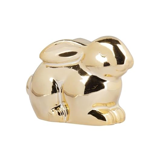mica Living Kleiner Hase sitzend - aus Keramik - Gold - ca. 7,5 x 4,5 x 5,5 cm von mica Living