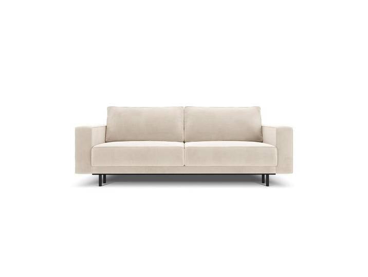 Micadoni AUSKLAPPBARES-SOFA, Beige, 3-Sitzer, 97x93x236 cm, Hergestellt in Europa, OEKO-TEX®, Wohnzimmer, Sofas & Couches, Schlafsofas von micadoni