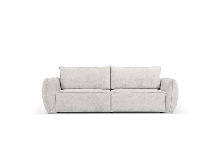 Micadoni AUSKLAPPBARES-SOFA, Hellgrau, 3-Sitzer, 97x91x244 cm, Hergestellt in Europa, OEKO-TEX®, Wohnzimmer, Sofas & Couches, Schlafsofas von micadoni