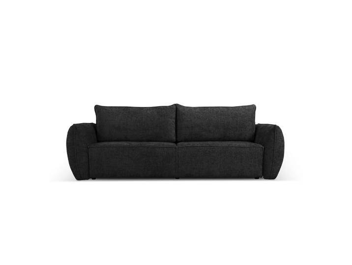 Micadoni AUSKLAPPBARES-SOFA, Schwarz, 3-Sitzer, 97x91x244 cm, Hergestellt in Europa, OEKO-TEX®, Wohnzimmer, Sofas & Couches, Schlafsofas von micadoni