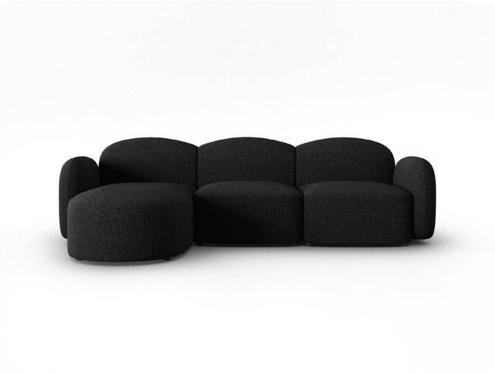 Micadoni Ecksofa Blair, 4-Sitzer, schwarz, Schwarz Melange von micadoni