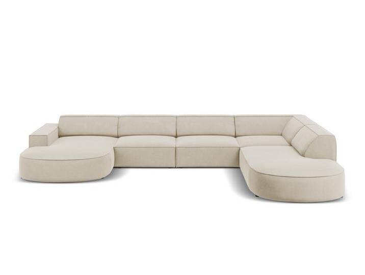 Micadoni Ecksofa Jodie, Panorama 7-Sitzer runde Recamiere, beige, Dunkelbeige Micadoni Ecksofa Jodie, Panorama 7-Sitzer runde Recamiere, beige, Dunkelbeige von micadoni