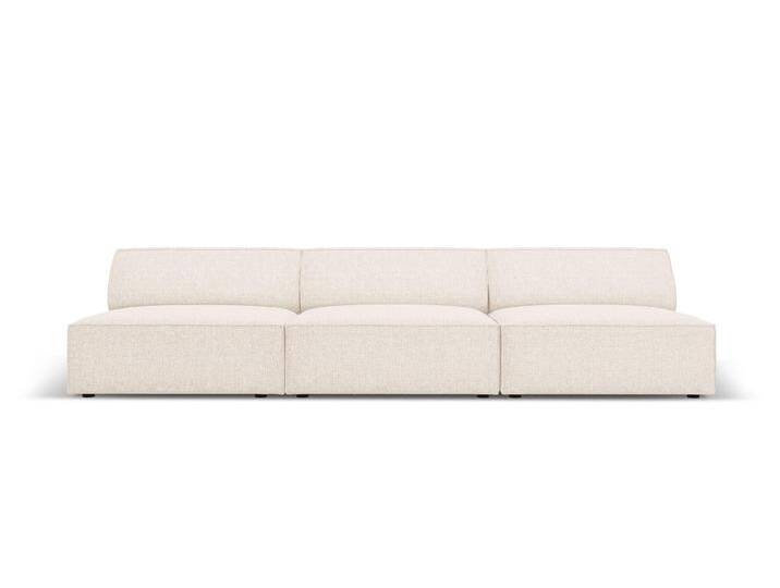 Micadoni Home 3-Sitzer-Sofa Jodie Chenille Beige Chenille 240x70x102 cm NADUVI von micadoni