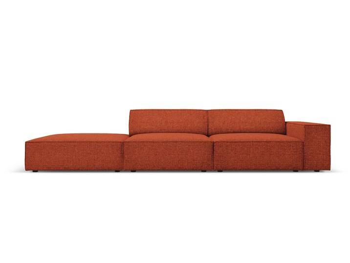 Micadoni Home 3-Sitzer-Sofa Jodie links Chenille Orange Chenille 262x70x102 cm NADUVI von micadoni