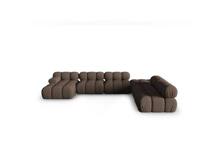 Micadoni PANORAMASOFA, Braun, 7-Sitzer, U-Form, 282x70x376 cm, Hergestellt in Europa, OEKO-TEX®, Wohnzimmer, Sofas & Couches, Sofas, Bigsofas von micadoni