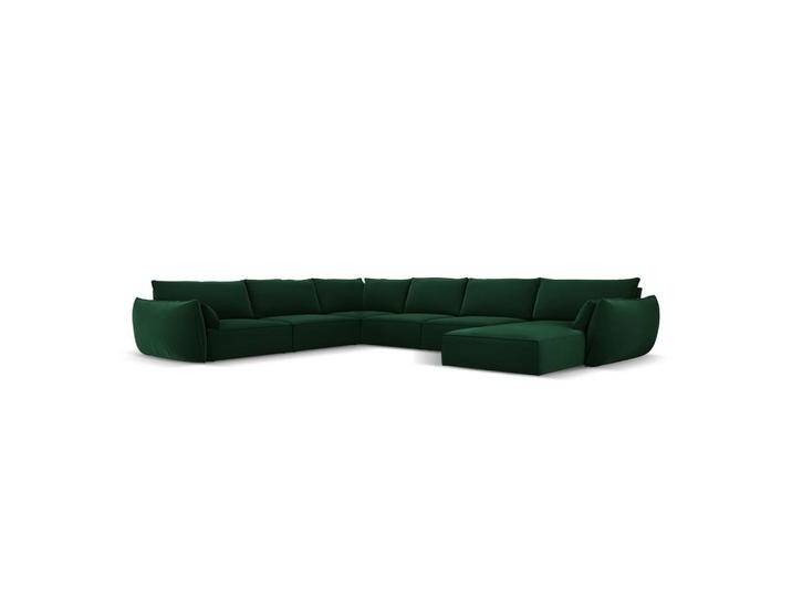 Micadoni PANORAMASOFA, Dunkelgrün, 8-Sitzer, U-Form, 284x85x384 cm, Hergestellt in Europa, OEKO-TEX®, Wohnzimmer, Sofas & Couches, Sofas, Bigsofas von micadoni