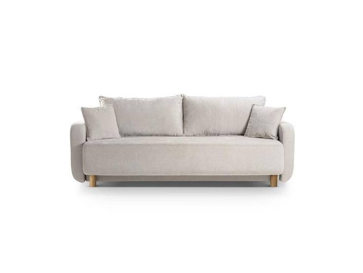 Micadoni SOFA, Beige, 3-Sitzer, L-Form, 231x86x106 cm, Hergestellt in Europa, OEKO-TEX®, Wohnzimmer, Sofas & Couches, Schlafsofas von micadoni