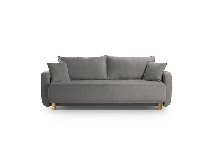Micadoni SOFA, Grau, 3-Sitzer, L-Form, 231x86x106 cm, Hergestellt in Europa, OEKO-TEX®, Wohnzimmer, Sofas & Couches, Schlafsofas von micadoni