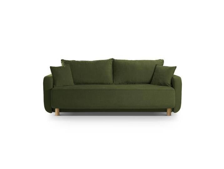 Micadoni SOFA, Grün, 3-Sitzer, L-Form, 231x86x106 cm, Hergestellt in Europa, OEKO-TEX®, Wohnzimmer, Sofas & Couches, Schlafsofas von micadoni