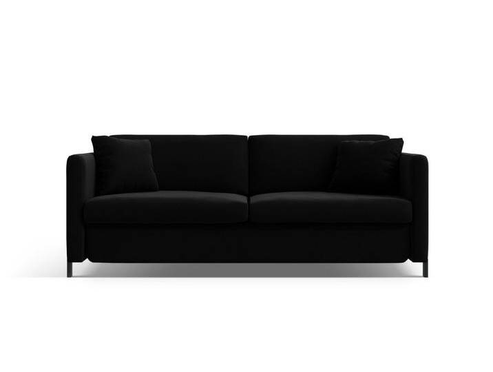 Micadoni Schlafsofa Gloria, 3-Sitzer mit Bettfunktion, schwarz, Schwarz von micadoni