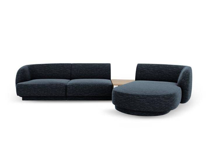 Micadoni Sofa Miley, modular mit Recamiere 3-Sitzer, blau, Königsblau von micadoni