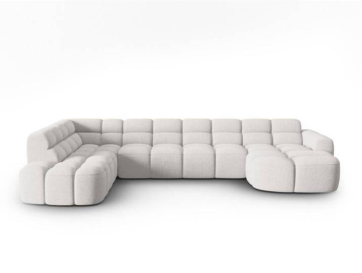 Micadoni U-Sofa Lisa ist gegangen Grau Polyester 387x79x234 cm NADUVI von micadoni