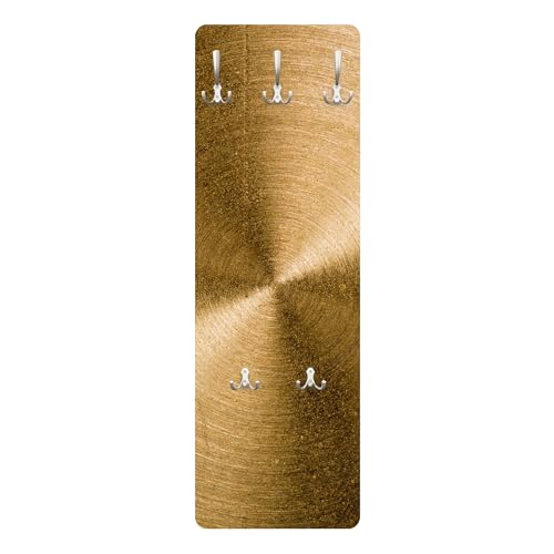 Wandgarderobe inkl. 5 Haken Muster platzsparendes Design - Made in Germany - Motiv Modern Flurgarderobe gold schmal Garderobenpaneel 3207 von micasia