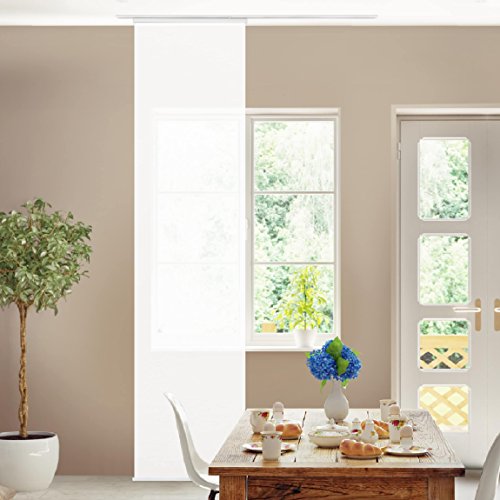 micasia Schiebegardine halbtransparent 60er Paneel Klett Einfarbig Textil lichtdurchlässig - Unifarbe Modern Flächenvorhang Wohnzimmer Schlafzimmer 1557 (60x250 cm - 1 St.) von micasia
