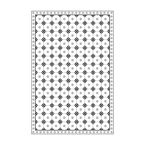 micasia Vinylteppich nass abwischbar Muster Bodenschutz - Made in Germany - Geometrisch Fliesenoptik 2,2mm dünne Vinyl Bodenmatte schwarz Weiss Küche Flur trittsichere Matte 3088 (100x150cm) von micasia