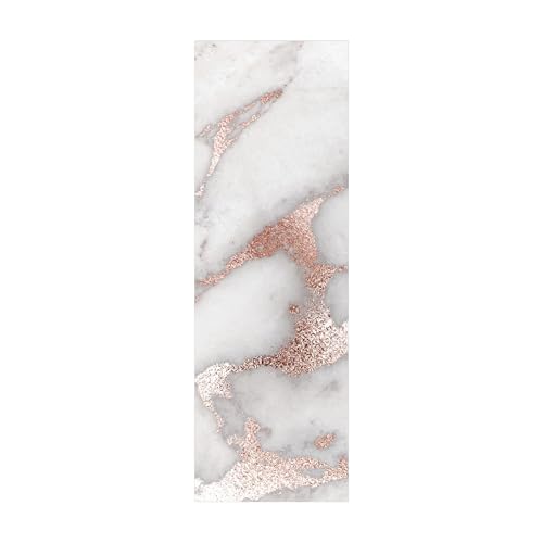 micasia Vinylteppich nass abwischbar Steinoptik Bodenschutz - Made in Germany - Teppich Abstrakt 2,2mm dünne Vinyl Bodenmatte grau Küche Flur trittsichere Matte 4701 (90x270cm) von micasia