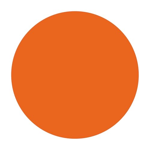 micasia Vinylteppich rund nass abwischbar Motiv Bodenschutz - Made in Germany - Teppich Unifarben 2,2mm dünne Vinyl Bodenmatte orange Küche Flur trittsichere Matte 1864 (160x160cm) von micasia