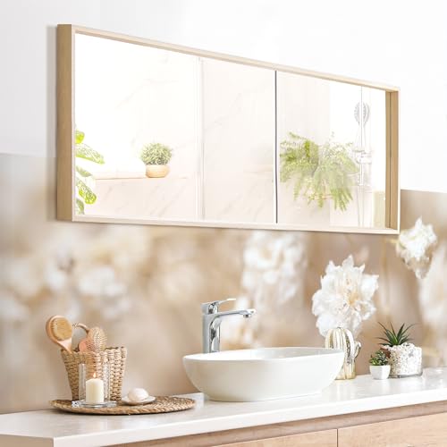 micasia Wandverkleidung Bad selbstklebend wasserfest Blumen fugenlos Wandpaneel - made in Germany - Blumenwiese Hartfolie matt beige Badrückwand Landhaus statt Fliesen 1024-P (175x50cm) von micasia
