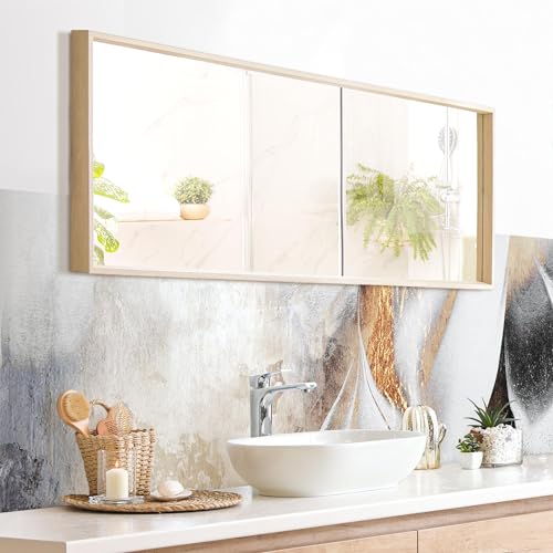 micasia Wandverkleidung Bad selbstklebend wasserfest originell fugenlos Wandpaneel - made in Germany - Design Hartfolie matt gold Badrückwand Aquarell Abstrakt statt Fliesen 1052 (160x45cm) von micasia
