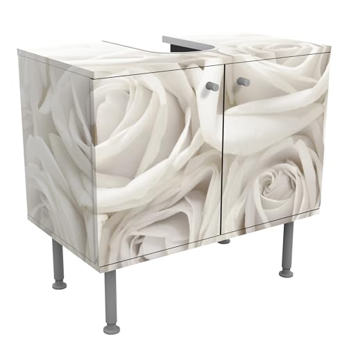 micasia Waschbeckenunterschrank 2 Türen Blumen höhenverstellbar mit Füßen - 60er Breite - Rose Modern Unterschrank beige Bad Gäste WC Möbel mit Motiv 1820 micasia Waschbeckenunterschrank 2 Türen Blumen höhenverstellbar mit Füßen - 60er Breite - Rose Modern Unterschrank beige Bad Gäste WC Möbel mit Motiv 1820 von micasia