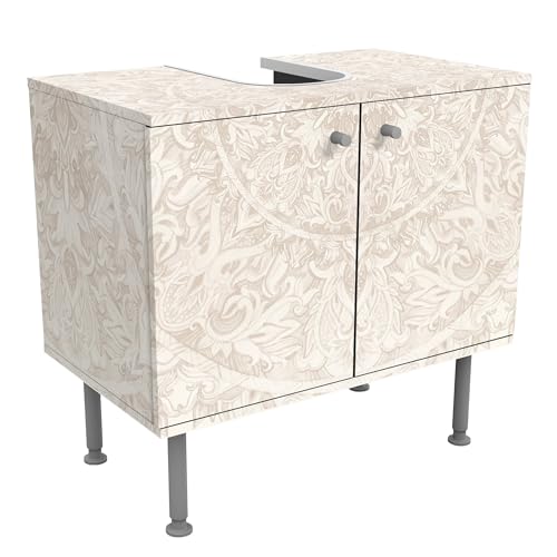 micasia Waschbeckenunterschrank 2 Türen Kunst höhenverstellbar mit Füßen - 60er Breite - Mandala Malerei Unterschrank beige Bad Gäste WC Möbel mit Motiv 1738 micasia Waschbeckenunterschrank 2 Türen Kunst höhenverstellbar mit Füßen - 60er Breite - Mandala Malerei Unterschrank beige Bad Gäste WC Möbel mit Motiv 1738 von micasia